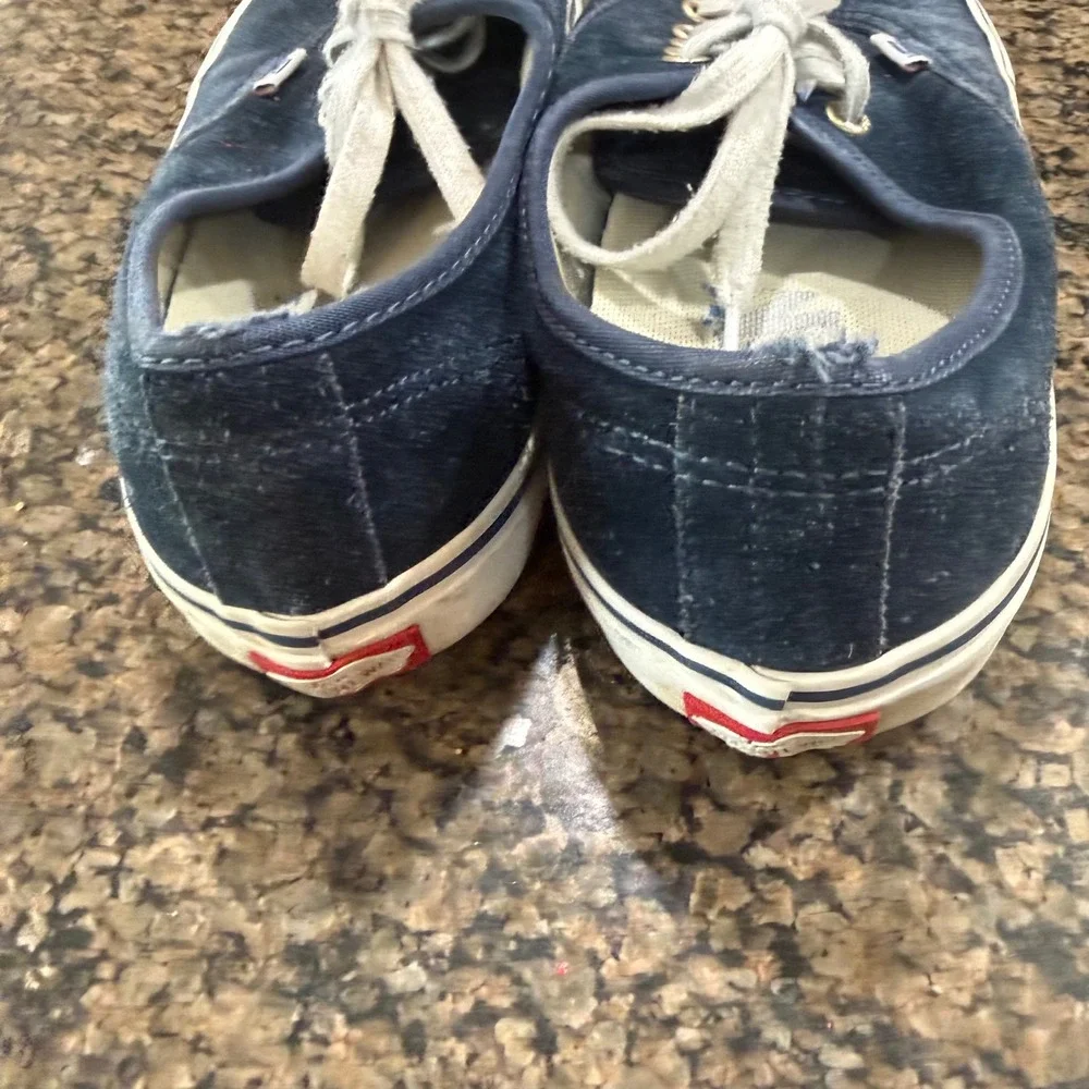 Vans Authentic Pro Navy Blue Suede Low Top Skateboard Shoes Mens 8